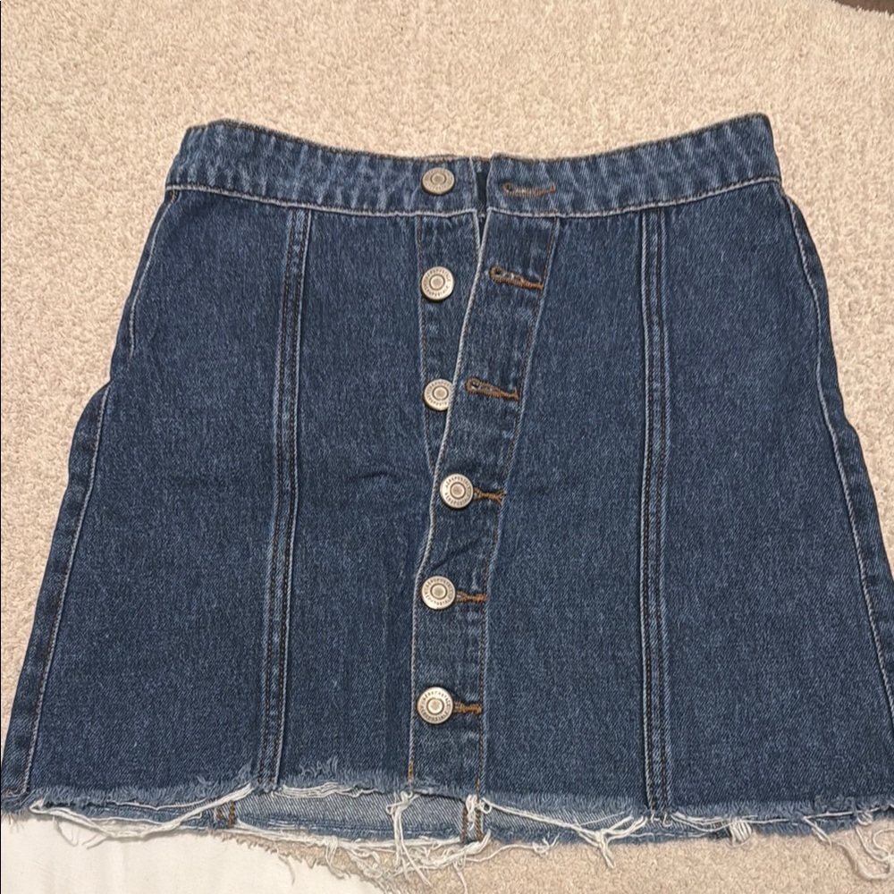 Blue A-line Mini Skirt for Casual Wear